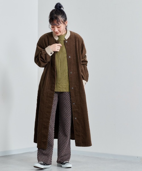 88様　レア❗️BACK BONE × BOBSON コーデュロイ バイカーコート cepo（セポ）の「コーデュロイ バイカラーコート（その他アウター