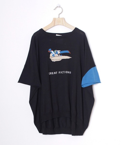 bedsidedrama（ベットサイドドラマ）の「GREAT FICTION Knit（ニット/セーター・レディース・ブラック/グレー・1）」の9枚目の写真