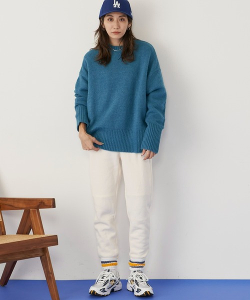 Auntie Rosa Holiday（アンティローザホリデー）の「カラークルーニットプルオーバー（ニット/セーター・レディース・コーラルピンク/アイボリー/ライトブルー/ブラック・FREE）」の16枚目の写真