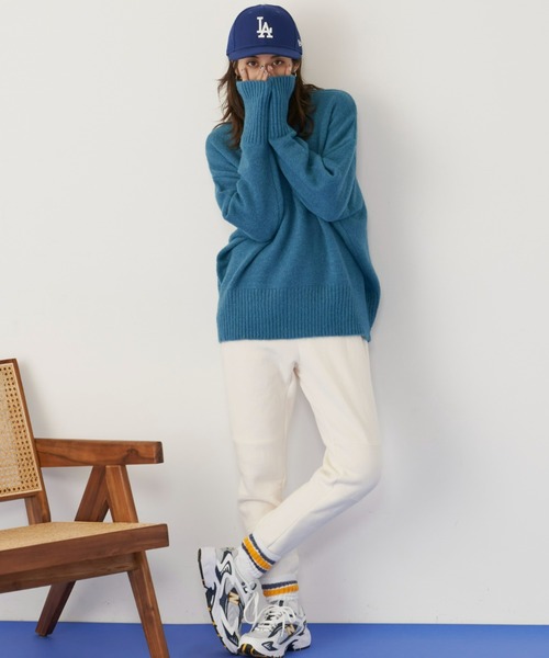 Auntie Rosa Holiday（アンティローザホリデー）の「カラークルーニットプルオーバー（ニット/セーター・レディース・コーラルピンク/アイボリー/ライトブルー/ブラック・FREE）」の18枚目の写真