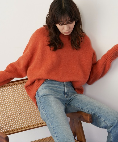 Auntie Rosa Holiday（アンティローザホリデー）の「カラークルーニットプルオーバー（ニット/セーター・レディース・コーラルピンク/アイボリー/ライトブルー/ブラック・FREE）」の22枚目の写真