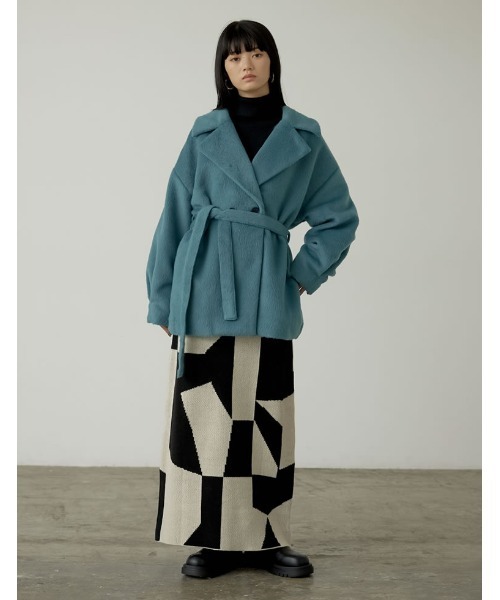 Re:EDIT(リエディ)の「ジオメトリックニットタイトスカート(スカート・レディース・ブラウン/アイボリー・MEDIUM/SHORT/LARGE)」の14枚目の写真