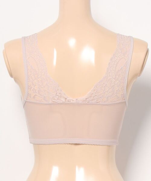 SNIDEL HOME（スナイデルホーム）の「レースプッシュアップナイトブラ（ナイトブラ・レディース・ライトグレー/ピンク・0）」の4枚目の写真