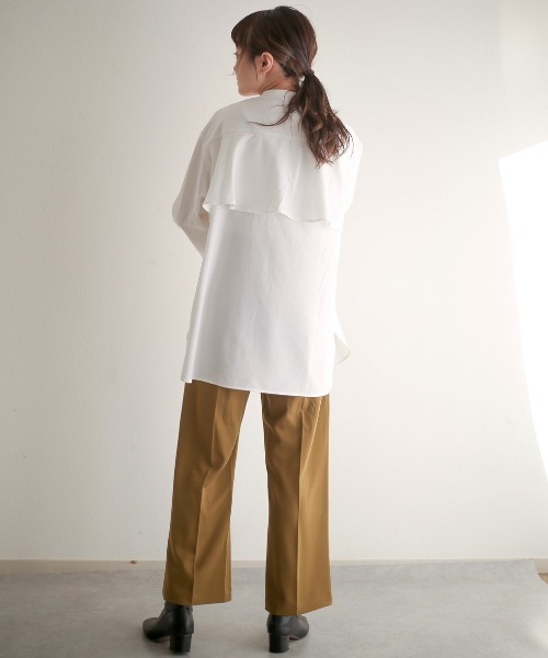 spoon store(スプーンストア)の「ヨークパイピングバンドカラーシャツ(シャツ/ブラウス・レディース・ブラック/ホワイト系その他・フリー)」の15枚目の写真