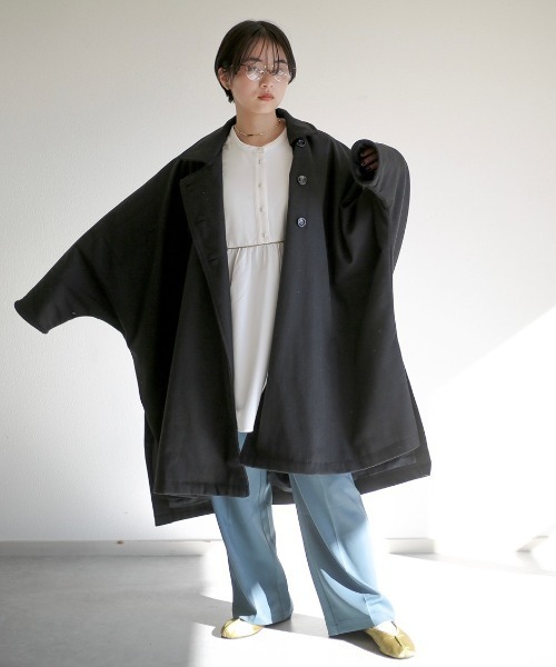 spoon store(スプーンストア)の「ヨークパイピングバンドカラーシャツ(シャツ/ブラウス・レディース・ブラック/ホワイト系その他・フリー)」の7枚目の写真