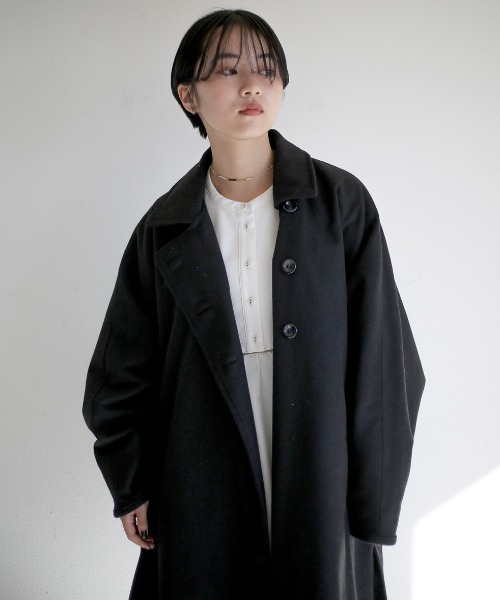 spoon store(スプーンストア)の「ヨークパイピングバンドカラーシャツ(シャツ/ブラウス・レディース・ブラック/ホワイト系その他・フリー)」の13枚目の写真