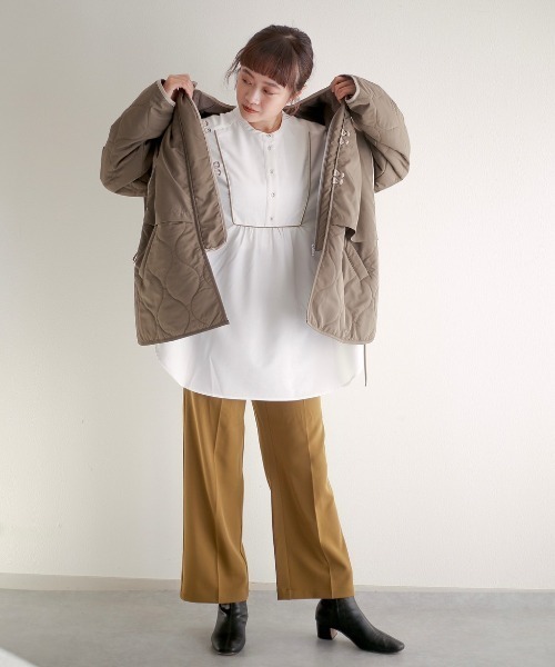 spoon store(スプーンストア)の「ヨークパイピングバンドカラーシャツ(シャツ/ブラウス・レディース・ブラック/ホワイト系その他・フリー)」の19枚目の写真