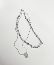 kutirlune／2Pスクエアコインネックレス