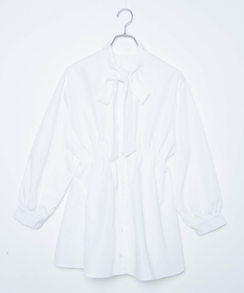 WEGO(ウィゴー)の「WEGO/ウエストギャザーリボンタイチュニック(シャツ/ブラウス・レディース・ホワイト・FREE)」の16枚目の写真