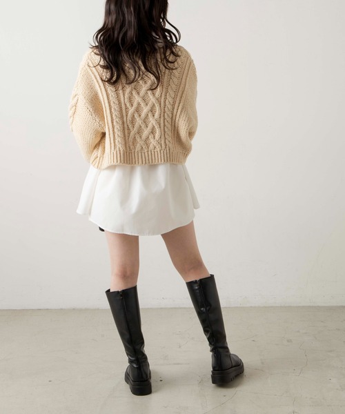 WEGO(ウィゴー)の「WEGO/ウエストギャザーリボンタイチュニック(シャツ/ブラウス・レディース・ホワイト・FREE)」の6枚目の写真