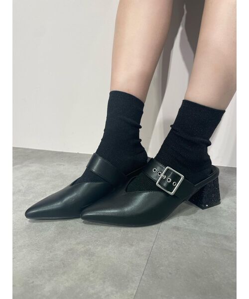 EATME(イートミー)の「ベルテッドミュール(パンプス・レディース・ブラック/ラベンダー・S/M/L)」の4枚目の写真