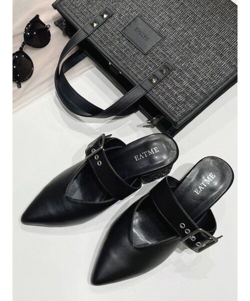 EATME(イートミー)の「ベルテッドミュール(パンプス・レディース・ブラック/ラベンダー・S/M/L)」の8枚目の写真