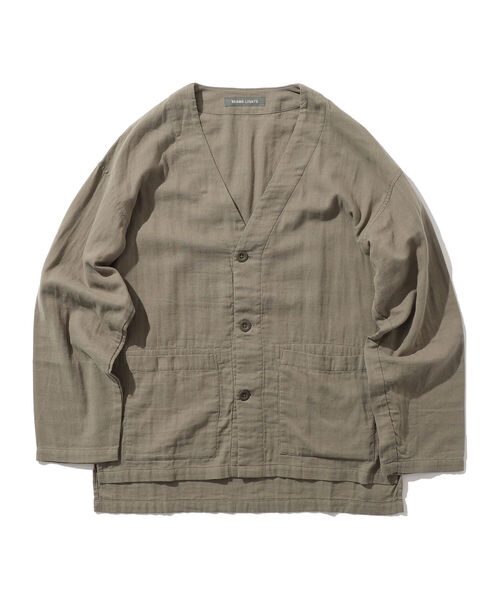 BEAMS LIGHTS（ビームスライツ）の「BEAMS LIGHTS / トゥルーコットン ガーゼ カーディガン（カーディガン/ボレロ・メンズ・ブラック系その他4/ブラウン系その他2・SMALL/MEDIUM/LARGE）」の4枚目の写真