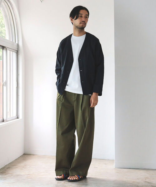 BEAMS LIGHTS（ビームスライツ）の「BEAMS LIGHTS / トゥルーコットン ガーゼ カーディガン（カーディガン/ボレロ・メンズ・ブラック系その他4/ブラウン系その他2・SMALL/MEDIUM/LARGE）」の10枚目の写真