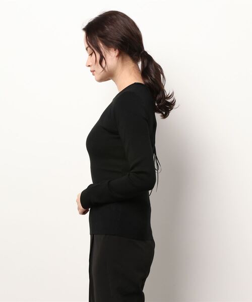 ENVYM（アンビー）の「タイバックＫＮＩＴ（ニット/セーター・レディース・ブラック/ホワイト/ベージュ・FREE）」の18枚目の写真