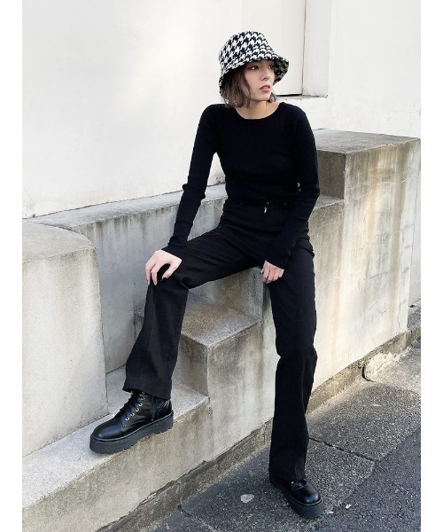 ENVYM（アンビー）の「タイバックＫＮＩＴ（ニット/セーター・レディース・ブラック/ホワイト/ベージュ・FREE）」の5枚目の写真