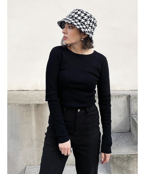 ENVYM（アンビー）の「タイバックＫＮＩＴ（ニット/セーター・レディース・ブラック/ホワイト/ベージュ・FREE）」の7枚目の写真