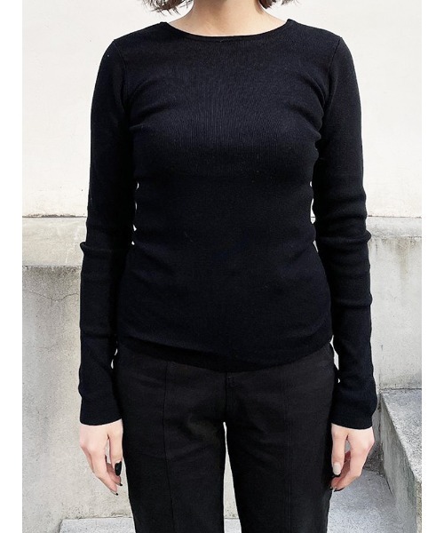 ENVYM（アンビー）の「タイバックＫＮＩＴ（ニット/セーター・レディース・ブラック/ホワイト/ベージュ・FREE）」の8枚目の写真