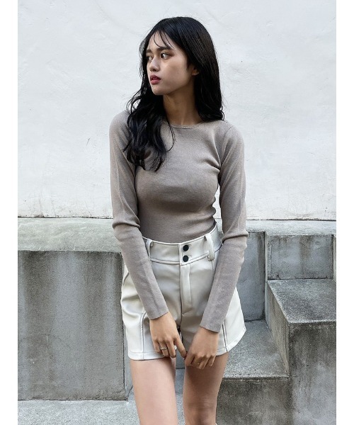 ENVYM（アンビー）の「タイバックＫＮＩＴ（ニット/セーター・レディース・ブラック/ホワイト/ベージュ・FREE）」の14枚目の写真