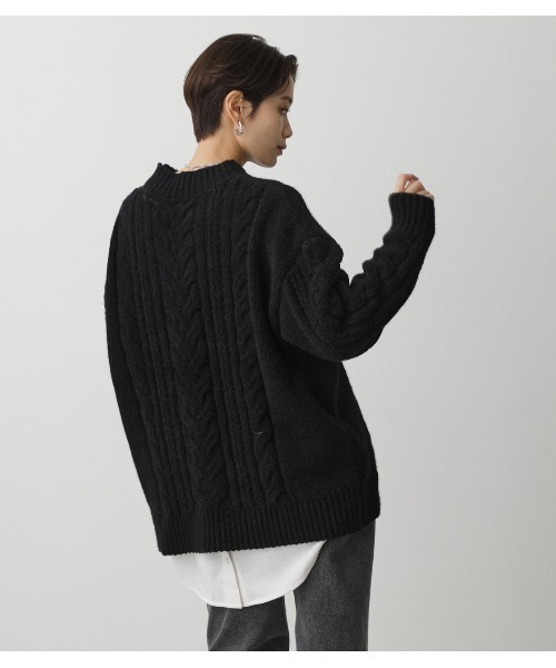 AZUL by moussy(アズールバイマウジー)の「CHENILLE SHAGGY H/N KNIT(ニット/セーター・レディース・ブラック/ライトグリーン/アイボリー・SMALL/MEDIUM)」の14枚目の写真