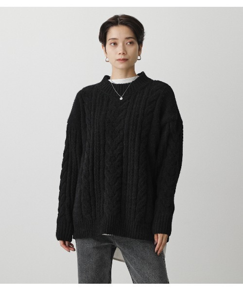 AZUL by moussy(アズールバイマウジー)の「CHENILLE SHAGGY H/N KNIT(ニット/セーター・レディース・ブラック/ライトグリーン/アイボリー・SMALL/MEDIUM)」の16枚目の写真
