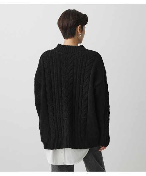 AZUL by moussy(アズールバイマウジー)の「CHENILLE SHAGGY H/N KNIT(ニット/セーター・レディース・ブラック/ライトグリーン/アイボリー・SMALL/MEDIUM)」の18枚目の写真