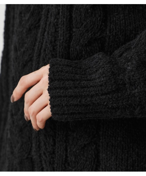 AZUL by moussy(アズールバイマウジー)の「CHENILLE SHAGGY H/N KNIT(ニット/セーター・レディース・ブラック/ライトグリーン/アイボリー・SMALL/MEDIUM)」の21枚目の写真