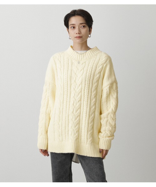 AZUL by moussy(アズールバイマウジー)の「CHENILLE SHAGGY H/N KNIT(ニット/セーター・レディース・ブラック/ライトグリーン/アイボリー・SMALL/MEDIUM)」の7枚目の写真
