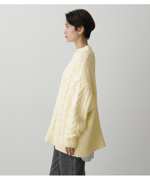 AZUL by moussy(アズールバイマウジー)の「CHENILLE SHAGGY H/N KNIT(ニット/セーター・レディース・ブラック/ライトグリーン/アイボリー・SMALL/MEDIUM)」の8枚目の写真