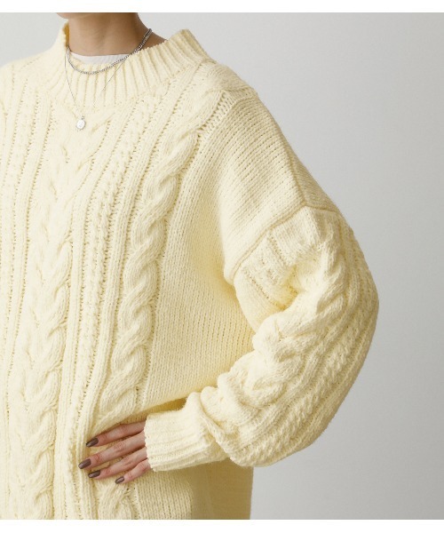 AZUL by moussy(アズールバイマウジー)の「CHENILLE SHAGGY H/N KNIT(ニット/セーター・レディース・ブラック/ライトグリーン/アイボリー・SMALL/MEDIUM)」の11枚目の写真