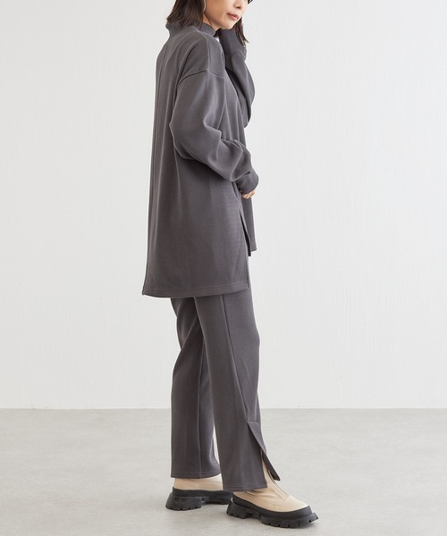 BONbazaar（ボンバザール）の「リブカットチュニックトップス（Tシャツ/カットソー・レディース・チャコールグレー/アイボリー/ブラック・FREE）」の15枚目の写真