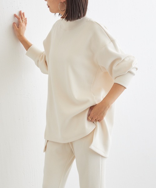 BONbazaar（ボンバザール）の「リブカットチュニックトップス（Tシャツ/カットソー・レディース・チャコールグレー/アイボリー/ブラック・FREE）」の21枚目の写真