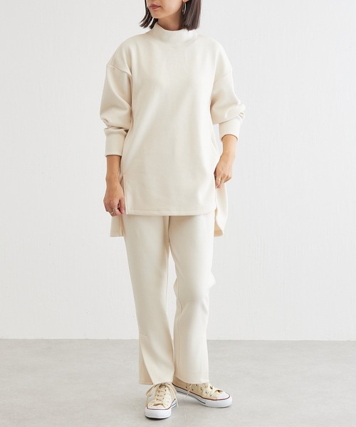 BONbazaar（ボンバザール）の「リブカットチュニックトップス（Tシャツ/カットソー・レディース・チャコールグレー/アイボリー/ブラック・FREE）」の5枚目の写真