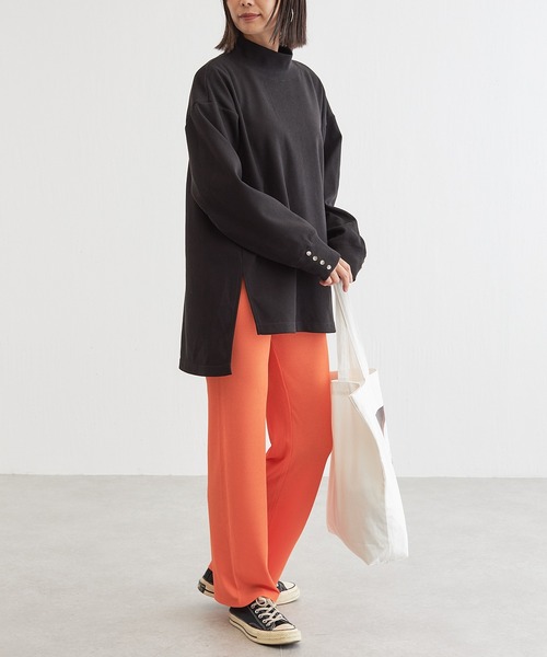 BONbazaar（ボンバザール）の「リブカットチュニックトップス（Tシャツ/カットソー・レディース・チャコールグレー/アイボリー/ブラック・FREE）」の17枚目の写真