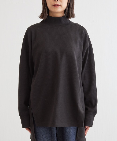 BONbazaar（ボンバザール）の「リブカットチュニックトップス（Tシャツ/カットソー・レディース・チャコールグレー/アイボリー/ブラック・FREE）」の22枚目の写真