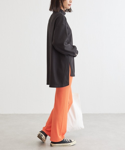 BONbazaar（ボンバザール）の「リブカットチュニックトップス（Tシャツ/カットソー・レディース・チャコールグレー/アイボリー/ブラック・FREE）」の12枚目の写真