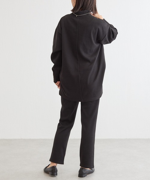 BONbazaar（ボンバザール）の「リブカットチュニックトップス（Tシャツ/カットソー・レディース・チャコールグレー/アイボリー/ブラック・FREE）」の19枚目の写真