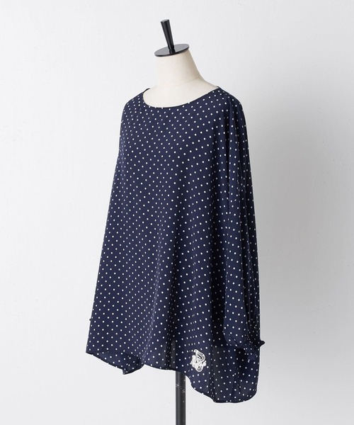 BEARDSLEY（ビアズリー）の「B刺繍ドットブラウス（シャツ/ブラウス・レディース・ネイビー/ブラック・FREE）」の17枚目の写真