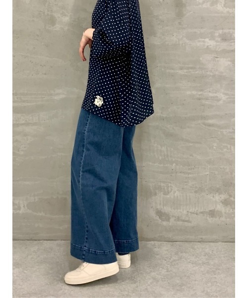 BEARDSLEY（ビアズリー）の「B刺繍ドットブラウス（シャツ/ブラウス・レディース・ネイビー/ブラック・FREE）」の14枚目の写真