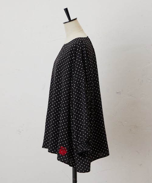 BEARDSLEY（ビアズリー）の「B刺繍ドットブラウス（シャツ/ブラウス・レディース・ネイビー/ブラック・FREE）」の20枚目の写真