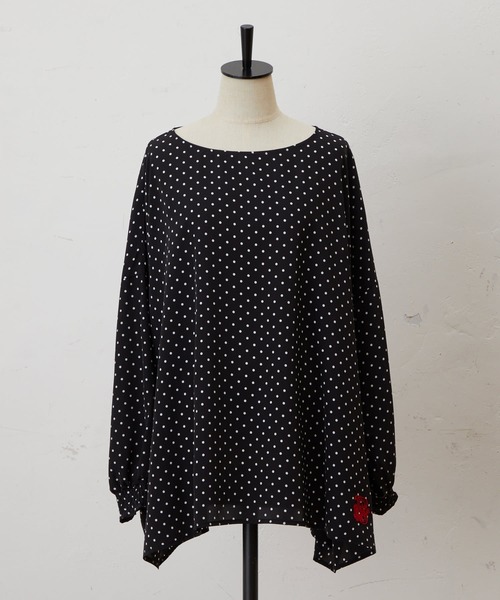 BEARDSLEY（ビアズリー）の「B刺繍ドットブラウス（シャツ/ブラウス・レディース・ネイビー/ブラック・FREE）」の21枚目の写真