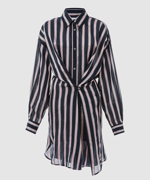 MARANT ETOILE（マランエトワール）の「22PRO2118 22P025E 23EC（ワンピース・レディース・ベージュ系その他/ブラック×パープル・36/34）」の2枚目の写真