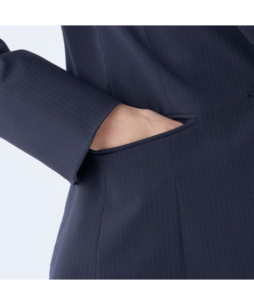 スーツセレクト×Samantha コラボ セットアップ ストライプ ネイビー7 セットアップ対応】【SUIT SELECT × Samantha Thavasa