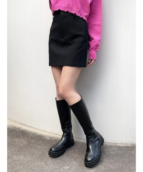 ENVYM（アンビー）の「スイッチングミニスカート（スカート・レディース・ブラック/ブラック系・FREE）」の5枚目の写真