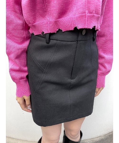 ENVYM（アンビー）の「スイッチングミニスカート（スカート・レディース・ブラック/ブラック系・FREE）」の4枚目の写真