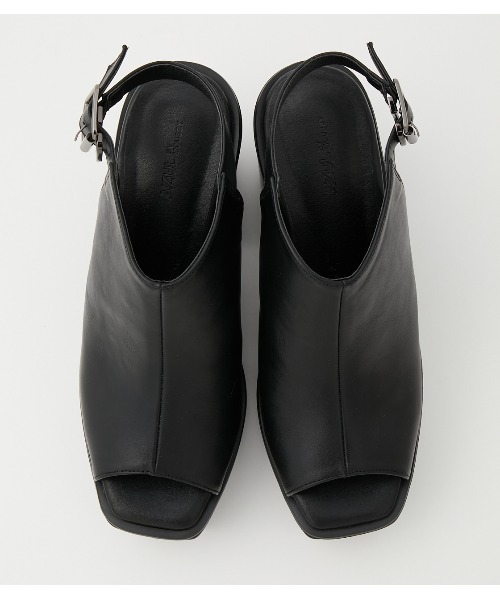 AZUL by moussy(アズールバイマウジー)の「OPEN TOE BOOTIE SANDAL/オープントーブーティーサンダル(サンダル・レディース・ライトベージュ/ブラック・SMALL/LARGE/MEDIUM)」の5枚目の写真