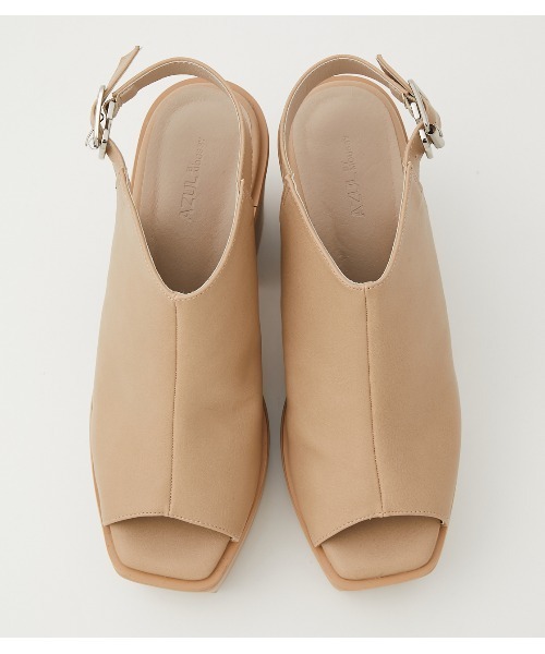 AZUL by moussy(アズールバイマウジー)の「OPEN TOE BOOTIE SANDAL/オープントーブーティーサンダル(サンダル・レディース・ライトベージュ/ブラック・SMALL/LARGE/MEDIUM)」の13枚目の写真