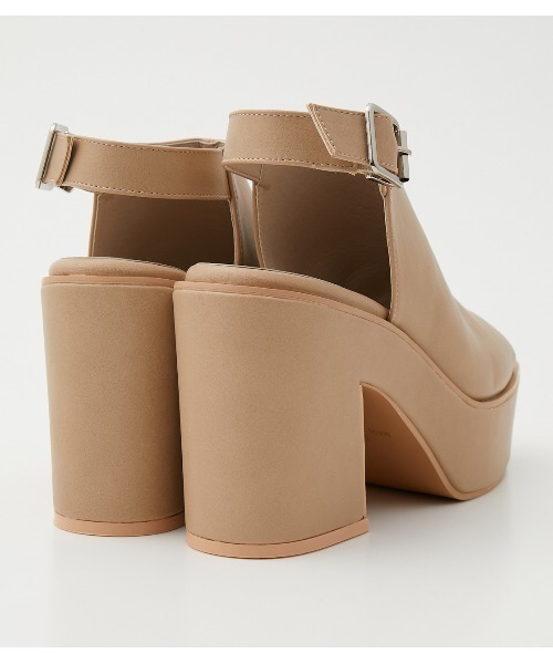 AZUL by moussy(アズールバイマウジー)の「OPEN TOE BOOTIE SANDAL/オープントーブーティーサンダル(サンダル・レディース・ライトベージュ/ブラック・SMALL/LARGE/MEDIUM)」の14枚目の写真