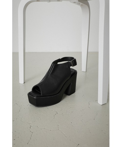 AZUL by moussy(アズールバイマウジー)の「OPEN TOE BOOTIE SANDAL/オープントーブーティーサンダル(サンダル・レディース・ライトベージュ/ブラック・SMALL/LARGE/MEDIUM)」の18枚目の写真