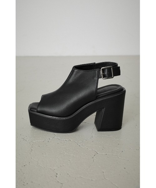 AZUL by moussy(アズールバイマウジー)の「OPEN TOE BOOTIE SANDAL/オープントーブーティーサンダル(サンダル・レディース・ライトベージュ/ブラック・SMALL/LARGE/MEDIUM)」の22枚目の写真